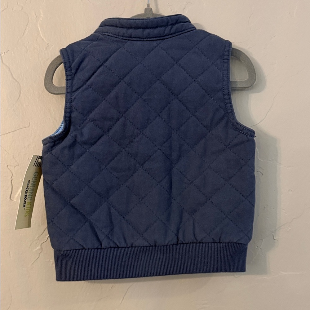 Oshkosh Quilted Vargo Vest, Blue, 12M - Picture 4 of 4